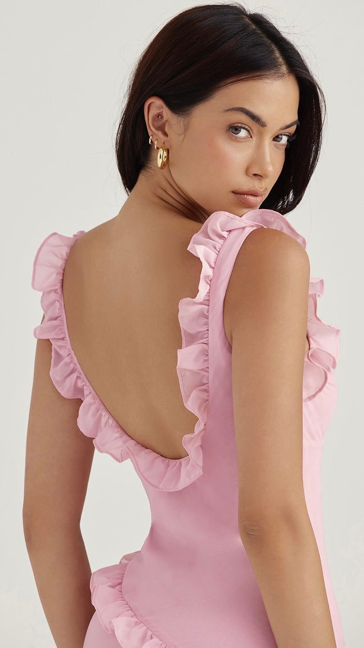 House of CB Tania Dress - Pink: Size 8